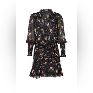 Veronica Beard Armenia Dress – Black Ruched Bodycon – Size 10